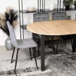 Bővíthető étkezőasztal 102–142 cm Riviera tölgy / fekete színkombinációban – HARRY
