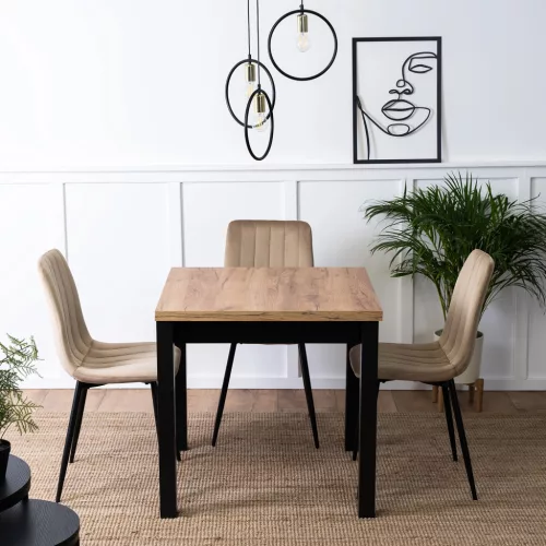 Bővíthető étkezőasztal 80–160 cm Craft tölgy színben – MAX