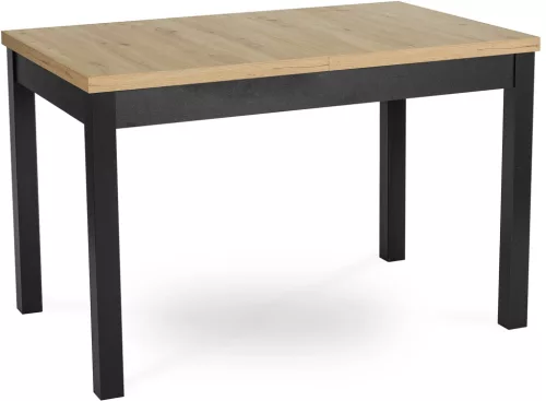 Bővíthető étkezőasztal Riviera tölgy/fekete színben. SKUBI 120-160 cm