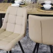 Bővíthető étkezőasztal Riviera tölgy/fekete színben. SKUBI 120-160 cm