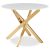 BALI Glass Table 100 cm White Marble/Gold
