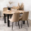 Jedálenská stolička čalúnená zamatom béžová – BARI