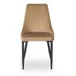Jedálenská stolička čalúnená zamatom béžová – BARI