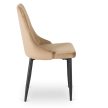 Jedálenská stolička čalúnená zamatom béžová – BARI