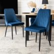 Stolička tmavomodrá zamat – BARI