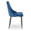 Stolička tmavomodrá zamat – BARI