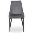 Jedálenská stolička čalúnená zamatom sivá – BARI