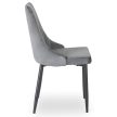 Jedálenská stolička čalúnená zamatom sivá – BARI