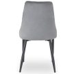 Jedálenská stolička čalúnená zamatom sivá – BARI