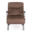BART Recliner Armchair Brown Velvet Upholstery