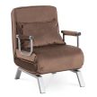 BART Recliner Armchair Brown Velvet Upholstery