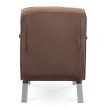 BART Recliner Armchair Brown Velvet Upholstery