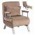 BART Recliner Armchair Beige Velvet Upholstery