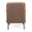 BART Recliner Armchair Beige Velvet Upholstery
