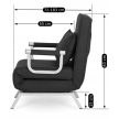 Recliner armchair BART black