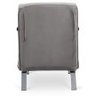 BART Recliner Armchair Grey Velvet Upholstery