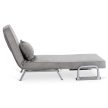 BART Recliner Armchair Grey Velvet Upholstery