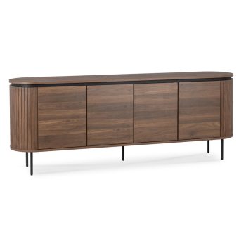   Komód 200 cm méretben, négyajtós kivitelben, dió színben BECK