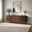 Komód 200 cm méretben, négyajtós kivitelben, dió színben BECK