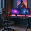 Gaming íróasztal 120 cm méretben, fekete kivitelben BLECK