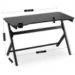 Gaming íróasztal 120 cm méretben, fekete kivitelben BLECK