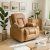 BOX Massage Recliner Chair with Footrest Caramel Faux Leather
