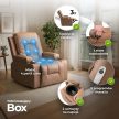 BOX Massage Recliner Chair with Footrest Caramel Faux Leather