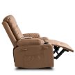 BOX Massage Recliner Chair with Footrest Caramel Faux Leather