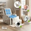BOX Recliner Massage Chair Beige Corduroy Upholstery