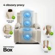 BOX Recliner Massage Chair Beige Corduroy Upholstery