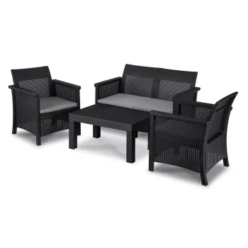 Garden furniture set BRENTA black and grey