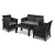 Záhradný nábytok set BRENTA čierna/sivá