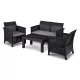 Garden furniture set BRENTA black and grey