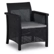Garden furniture set BRENTA black and grey