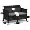Garden furniture set BRENTA black and grey