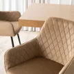 Krzesło BRESSO Beżowe Welurowe