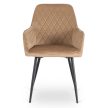 Krzesło BRESSO Beżowe Welurowe