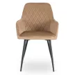 Krzesło BRESSO Beżowe Welurowe