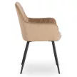 Krzesło BRESSO Beżowe Welurowe