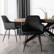 Krzesło BRESSO Czarne Welurowe