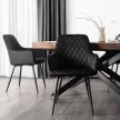 Krzesło BRESSO Czarne Welurowe