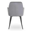Krzesło BRESSO Szare Welurowe