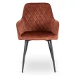 Krzesło BRESSO Rude Welurowe