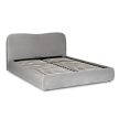 Posteľ 160x200 cm s úložným priestorom v sivej farbe s velúrovým čalúnením – BRISTOL