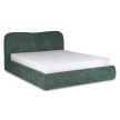 Posteľ 160x200 cm s úložným priestorom v zelenej farbe s bouclé čalúnením – BRISTOL