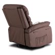 Massage Recliner Chair Brown Faux Leather BRUCE