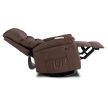 Massage Recliner Chair Brown Faux Leather BRUCE
