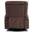 Massage Recliner Chair Brown Faux Leather BRUCE