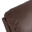 Massage Recliner Chair Brown Faux Leather BRUCE