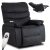 Massage Recliner Chair Black Faux Leather BRUCE